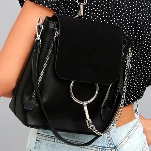 Lulu’s Sidewalk Stunner Black Vegan Backpack